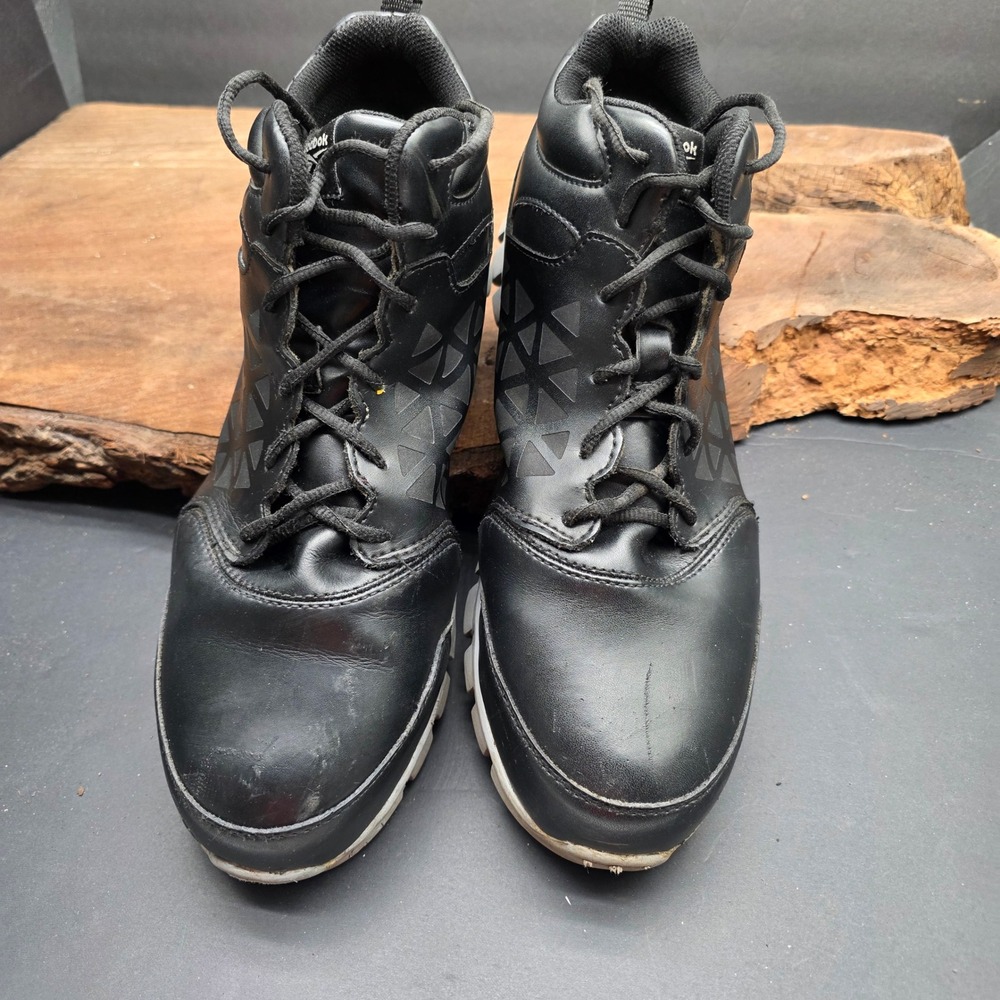 Reebok Sublite Work Shoes Mens 11 Black Alloy Toe Slip Resistant RB4016 Work‎